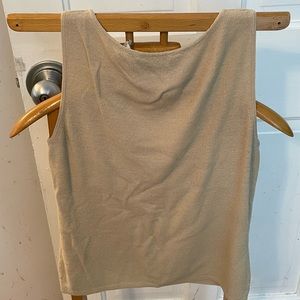 Knit tan tank top